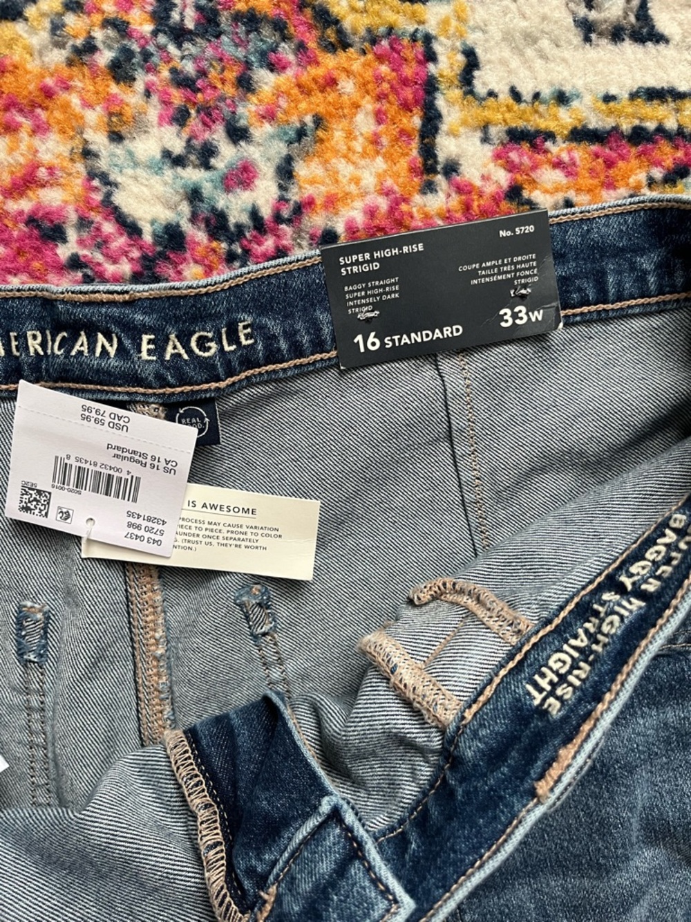American Eagle baggy straight jeans, 16 - Picture 4 of 5